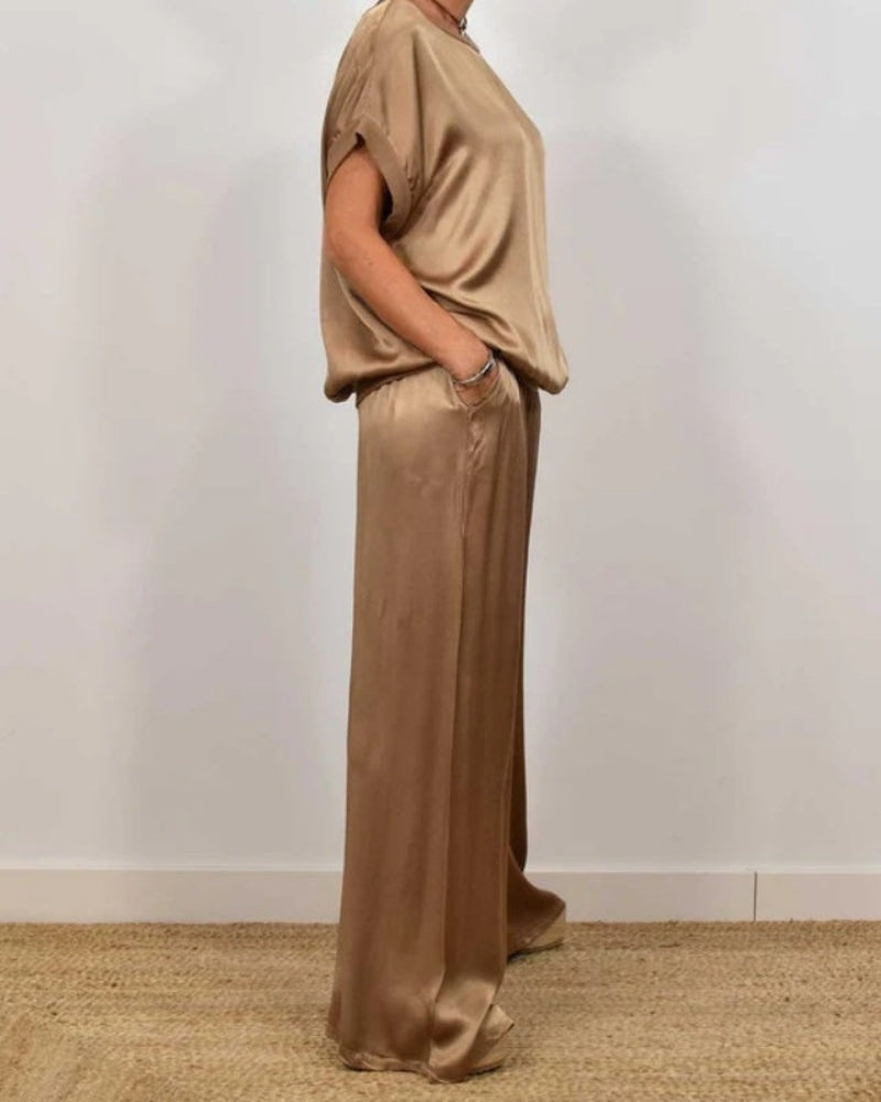 Miarianne™ | Elegante zijde tweedelig set