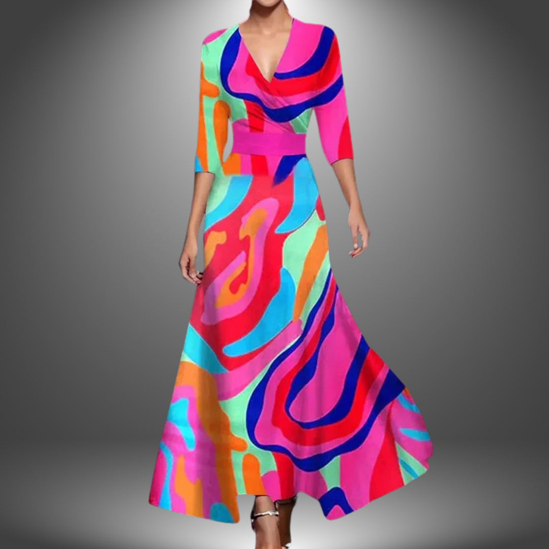 Livia™ | Maxi dress met V-hals