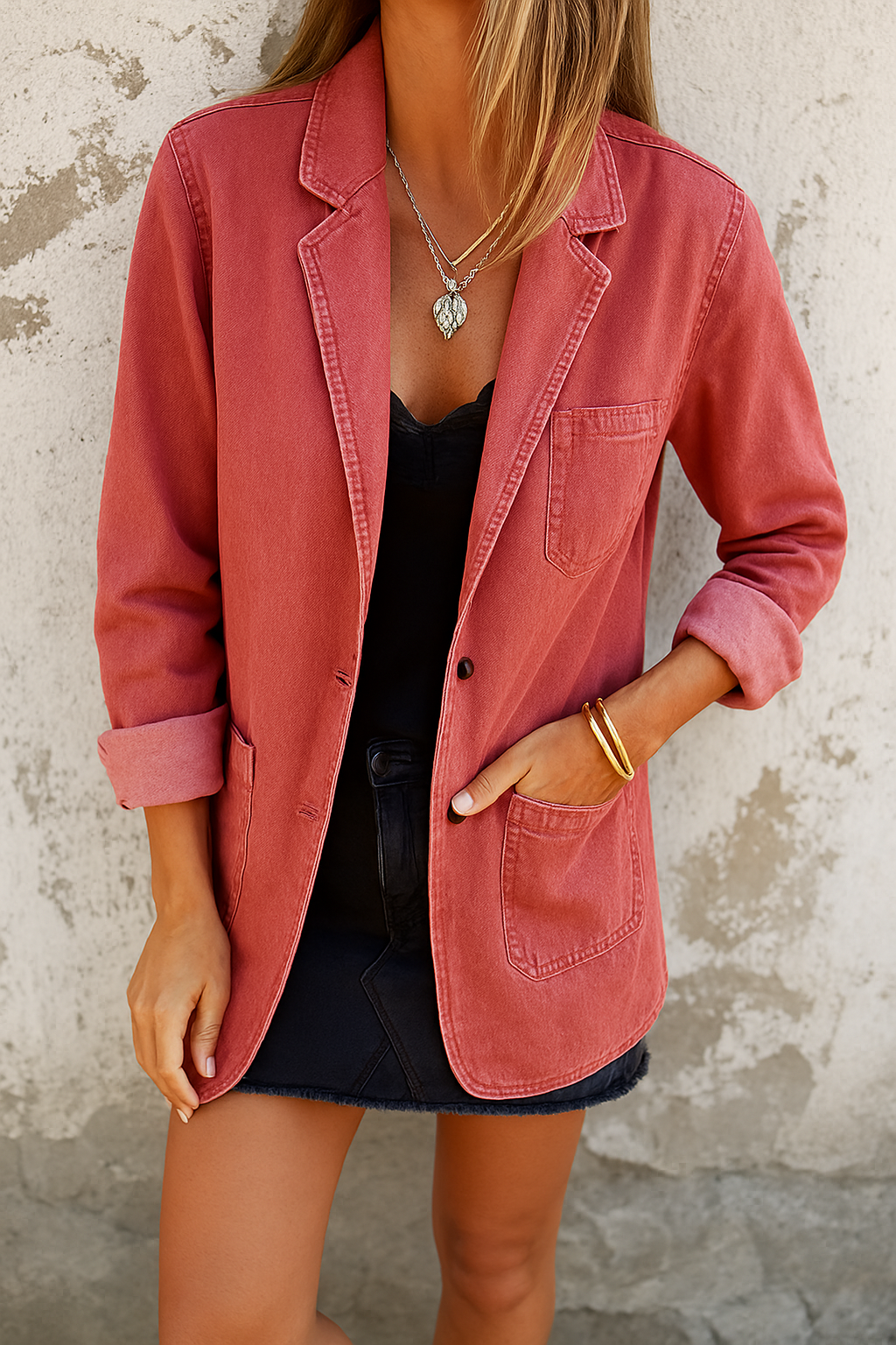 Mireia™ | Denim Lente Blazer