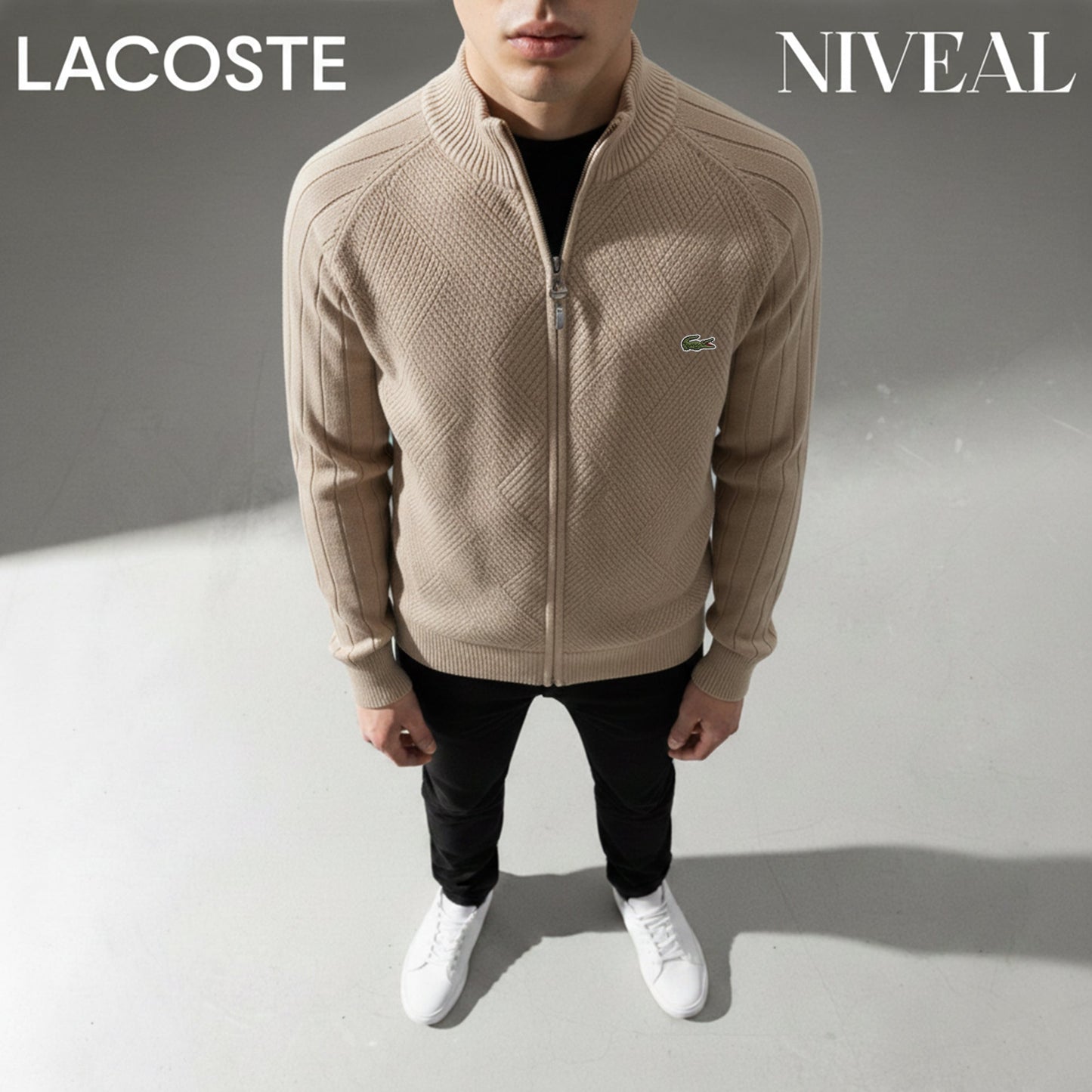 LC™ Men's Textured Zip-Up Sweater