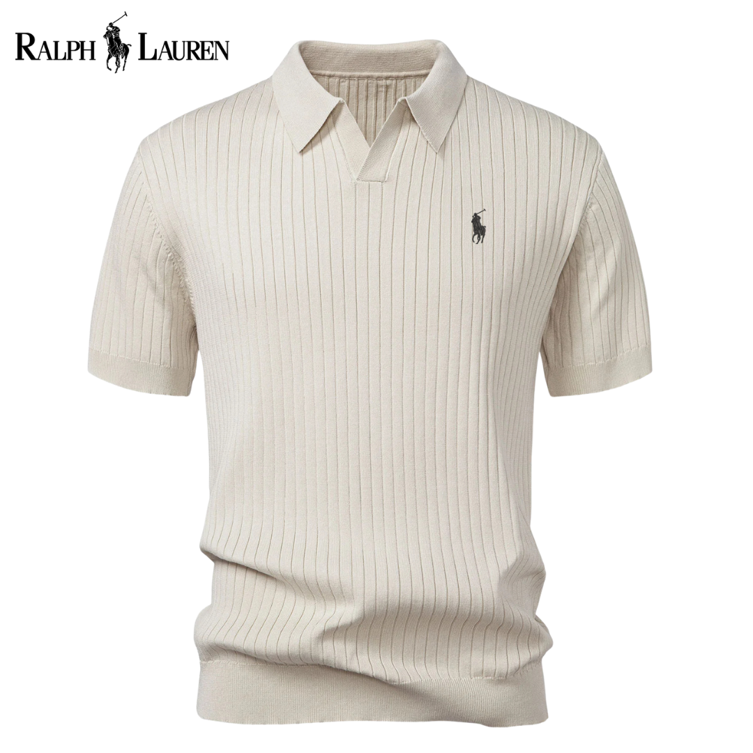 RL™ Stripe V Neck Knit Polo Shirt