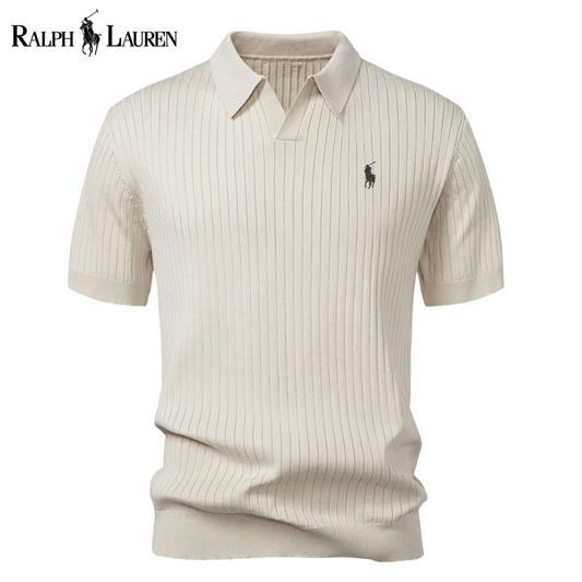 RL™ Stripe V Neck Knit Polo Shirt