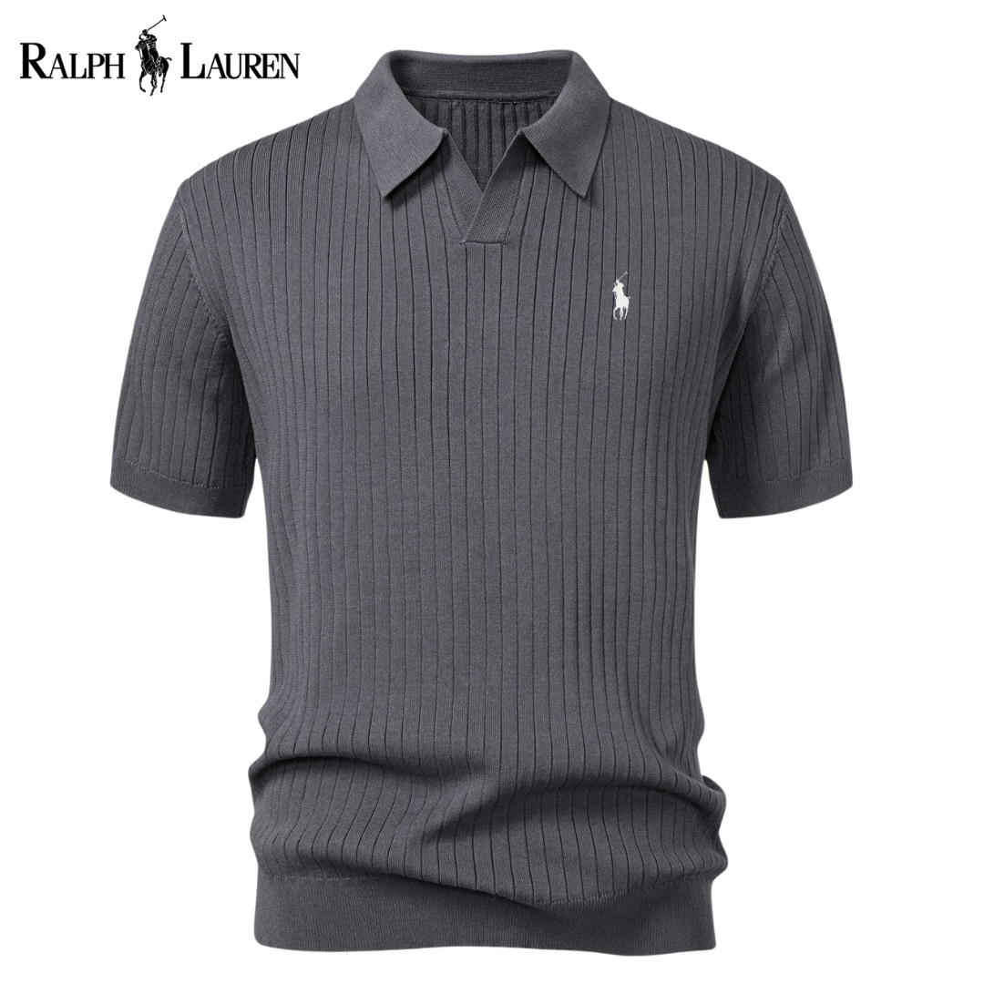 RL™ Stripe V Neck Knit Polo Shirt