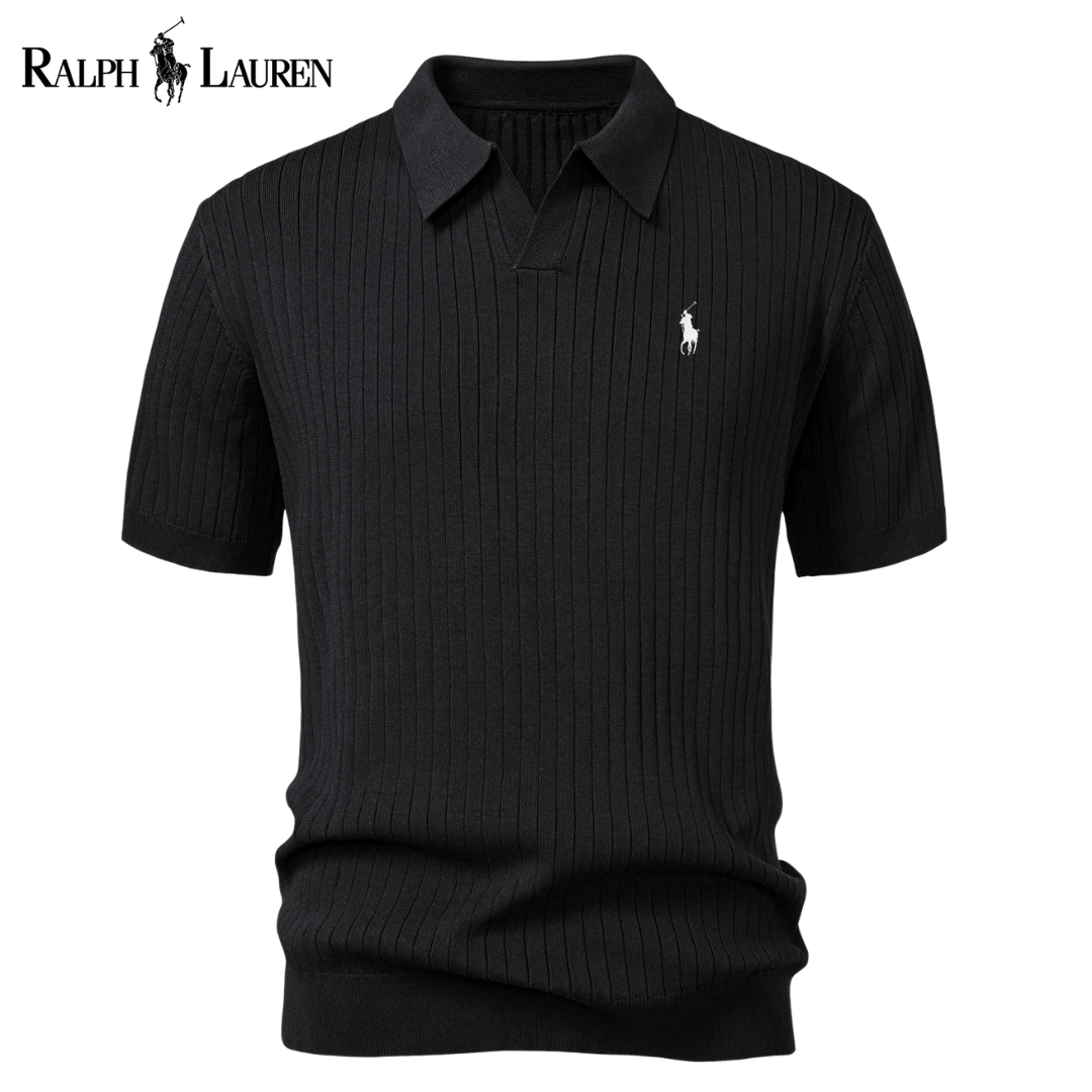 RL™ Stripe V Neck Knit Polo Shirt