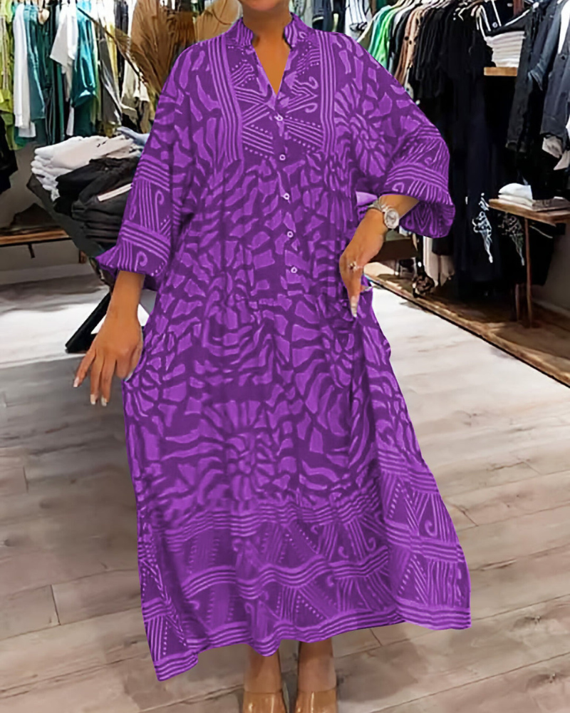 Lenara™ | Kleurrijke maxi jurk