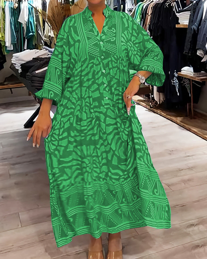 Lenara™ | Kleurrijke maxi jurk