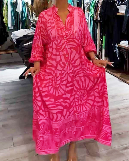 Lenara™ | Kleurrijke maxi jurk