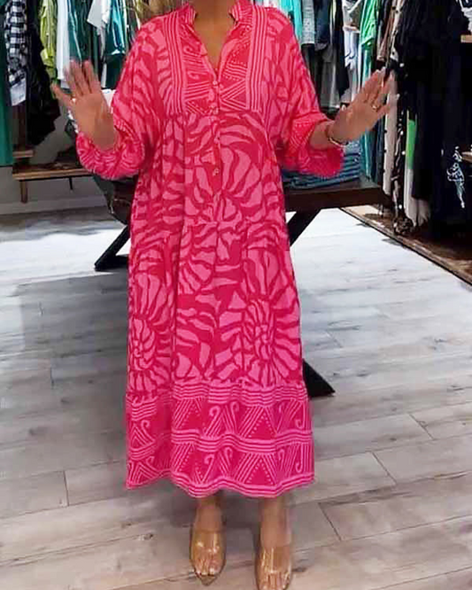 Lenara™ | Kleurrijke maxi jurk