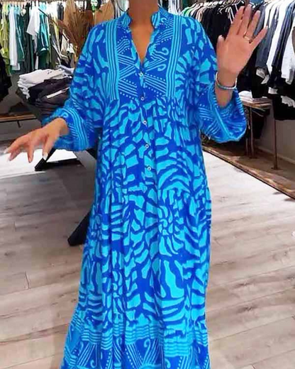 Lenara™ | Kleurrijke maxi jurk