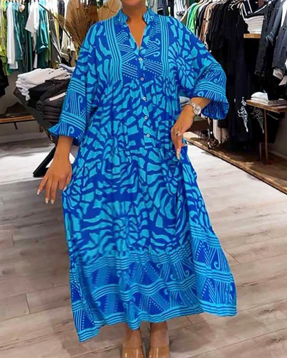 Lenara™ | Kleurrijke maxi jurk