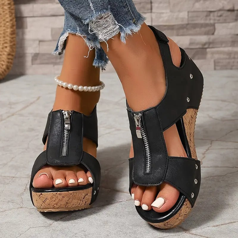 Saskia™ | Comfortabele sandalen met rits