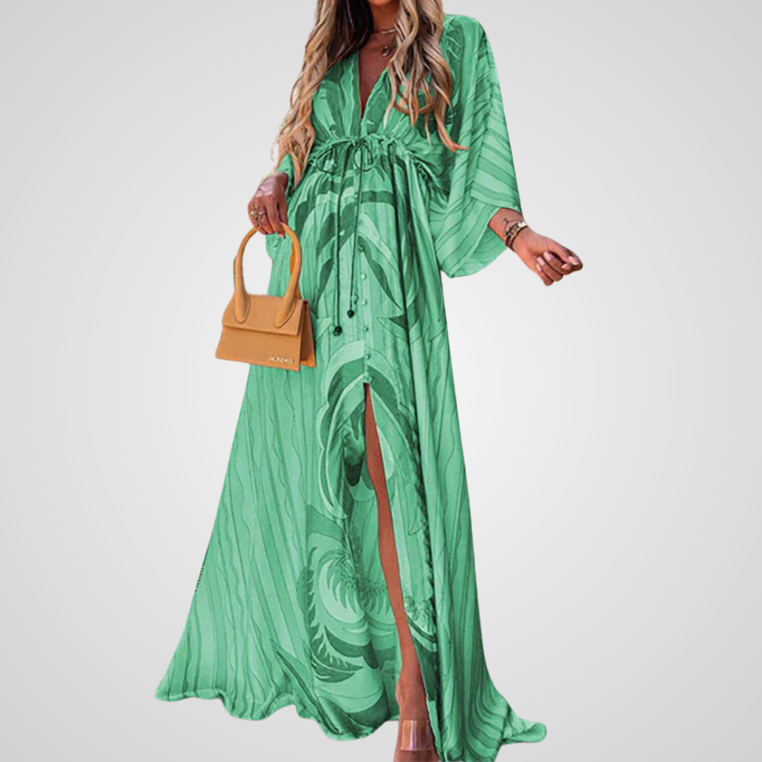 Isla™  | Stijlvolle maxi jurk met vlindermouw