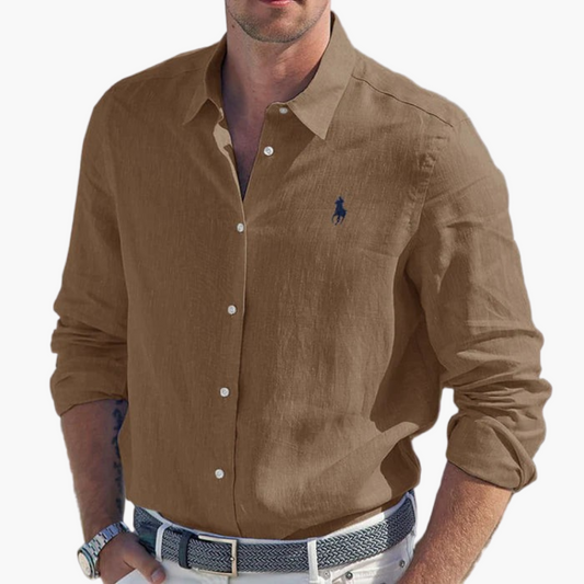 Men’s Long-Sleeve Linen Shirt