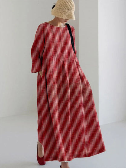 KYLIE - RETRO STREEPJES LOSSE JURK