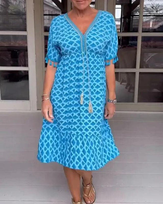 Arena™ | Jurk met V-hals en touwtjes