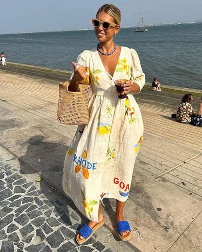 Anni™ | Linnen jurk