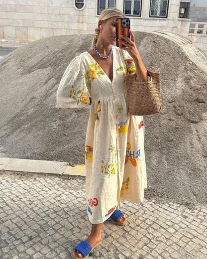 Anni™ | Linnen jurk