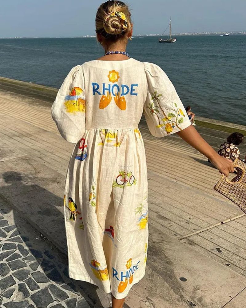 Anni™ | Linnen jurk