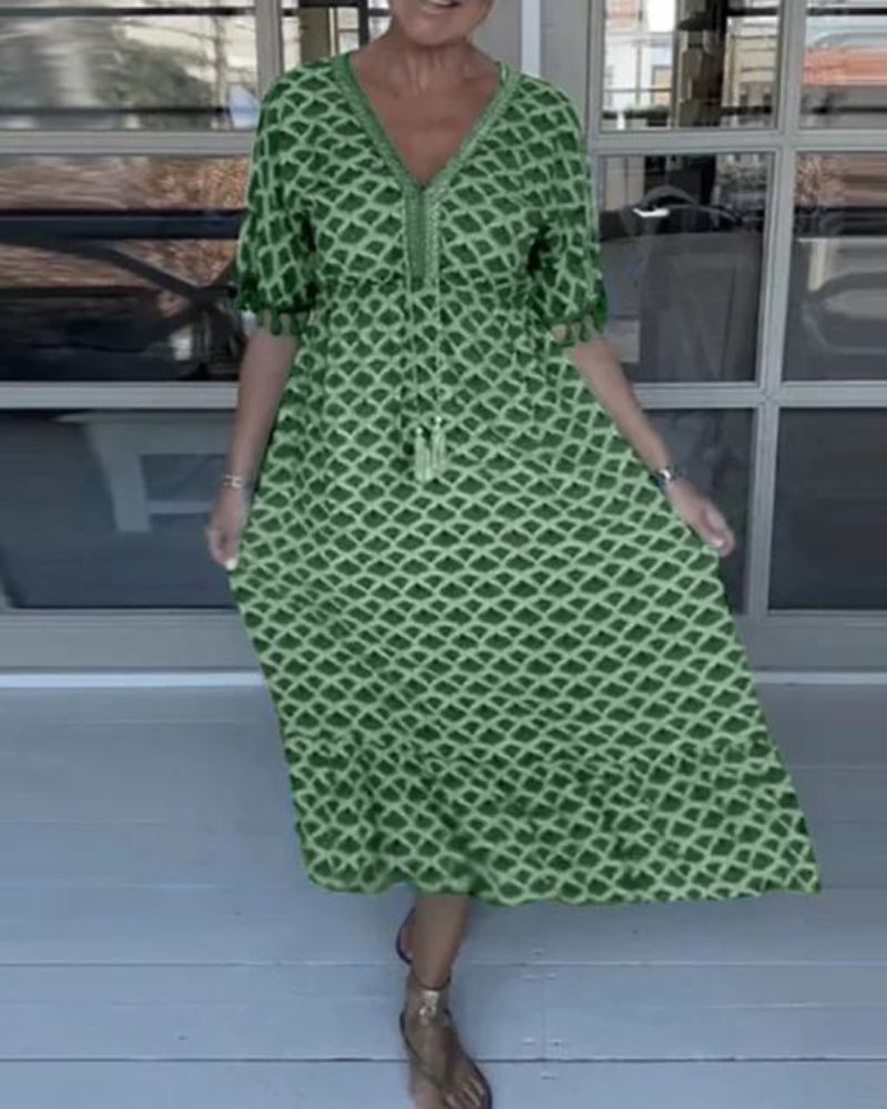 Arena™ | Jurk met V-hals en touwtjes