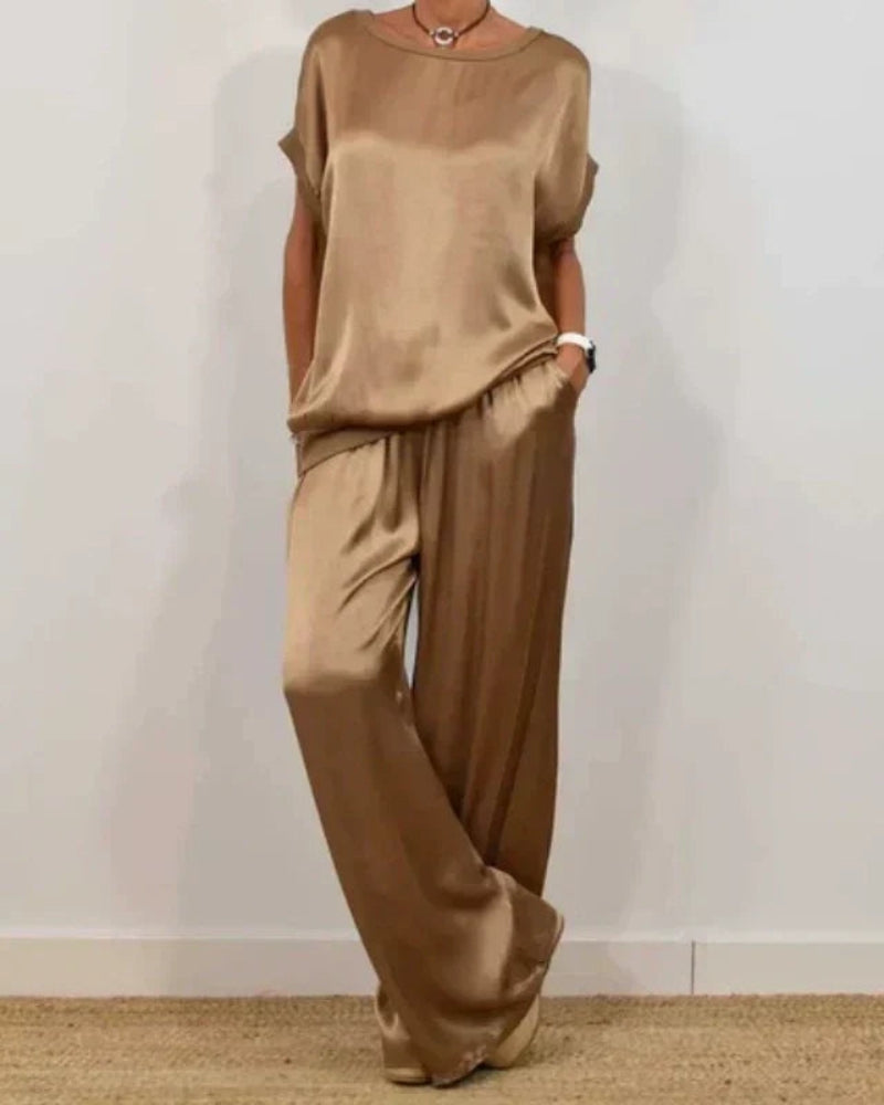 Miarianne™ | Elegante zijde tweedelig set