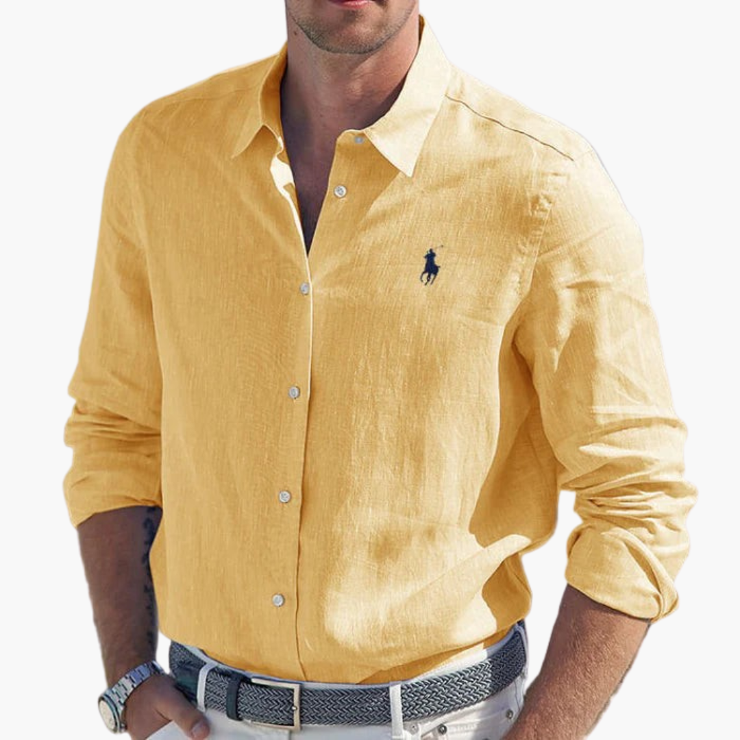 Men’s Long-Sleeve Linen Shirt