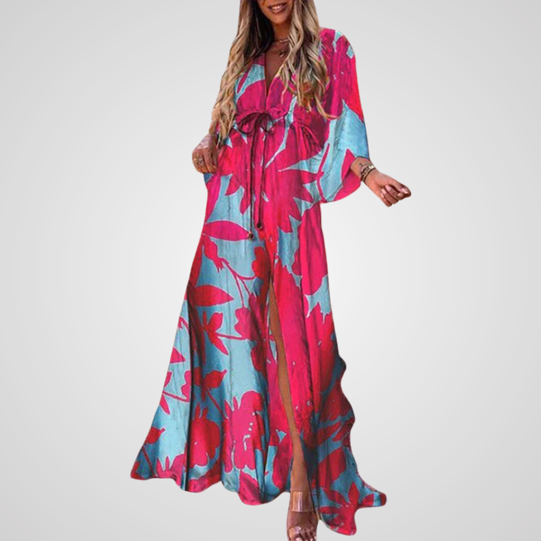 Isla™  | Stijlvolle maxi jurk met vlindermouw