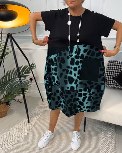 Adriana™ | Midi jurk panter