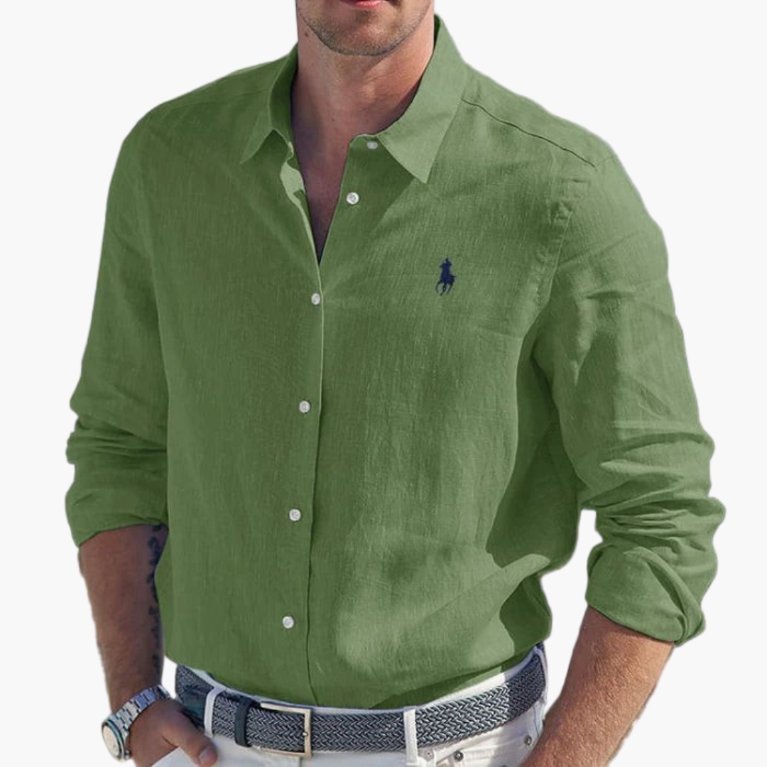 Men’s Long-Sleeve Linen Shirt