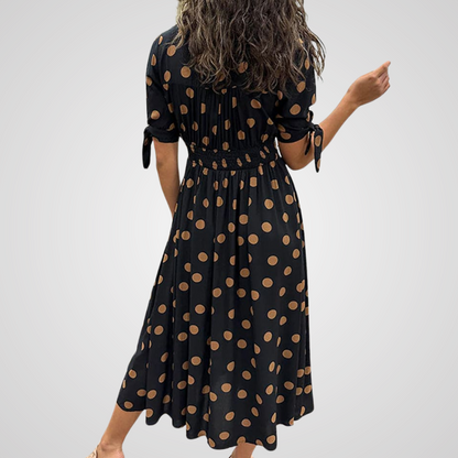 Annalise™ | Elegante jurk met stippen