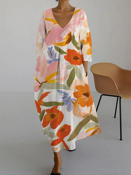 ISLA - BLOEMENPRINT V-HALS JURK