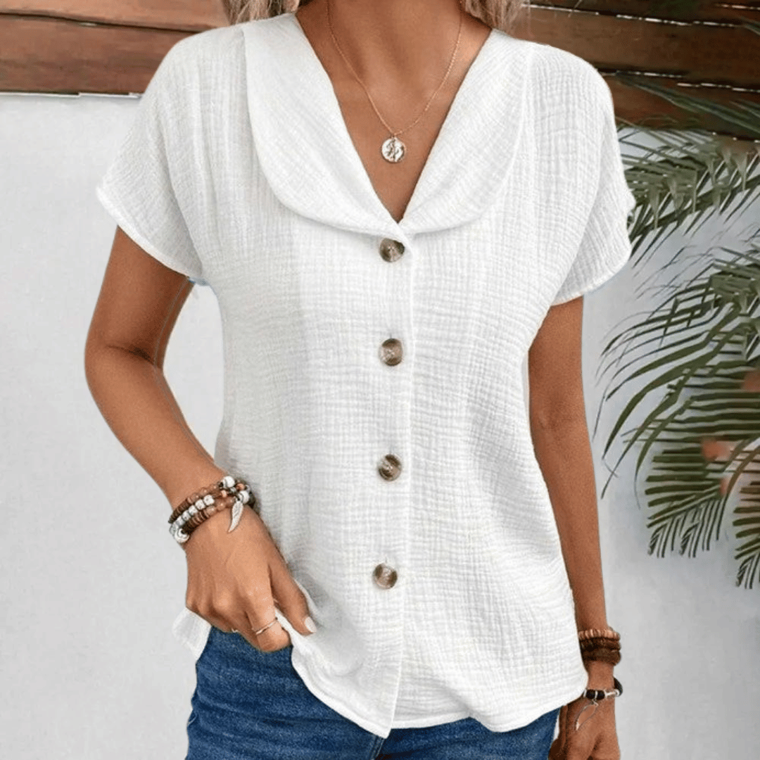 Vera™ | Blouse met kraag