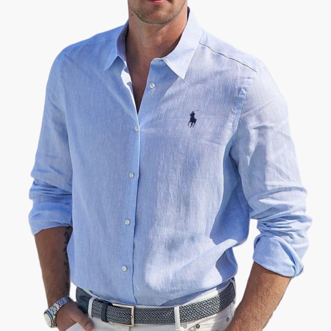 Men’s Long-Sleeve Linen Shirt