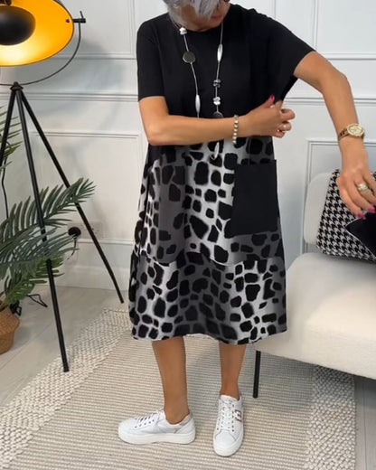 Adriana™ | Midi jurk panter