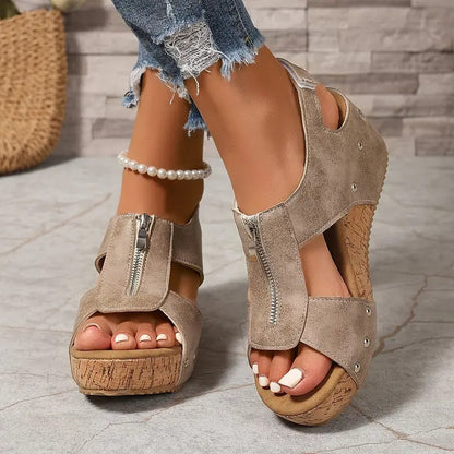 Saskia™ | Comfortabele sandalen met rits