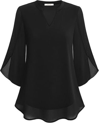 Annelyn™ | Luxe chiffon blouse
