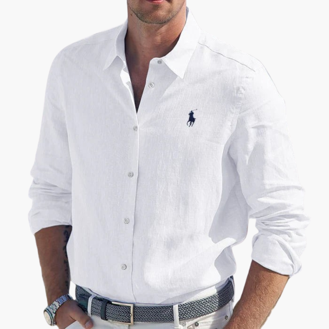 Men’s Long-Sleeve Linen Shirt