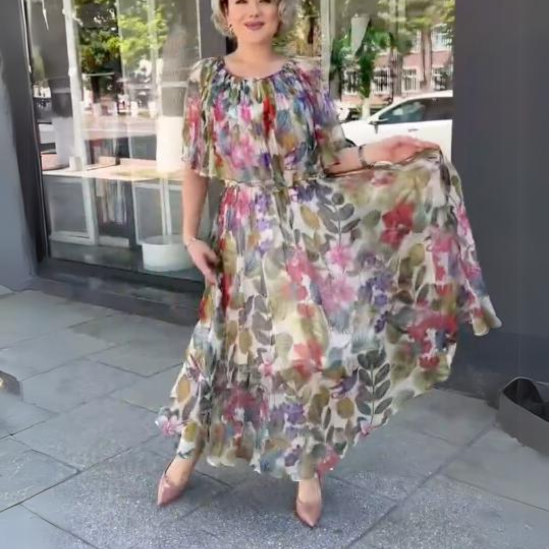 Donna™ | Bloemen maxi jurk