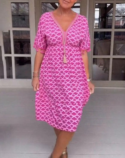 Aisha™ | Midi jurk met touwtjes