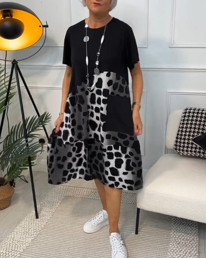 Adriana™ | Midi jurk panter