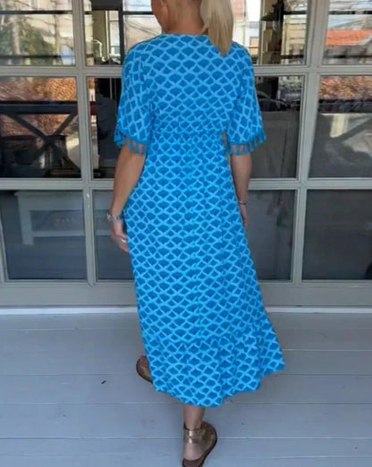 Aisha™ | Midi jurk met touwtjes