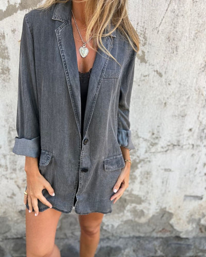 Mireia™ | Denim Lente Blazer