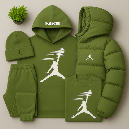 JRD Essential – Winter Set with Hoodie, Pants and Quilted Puffer Jacket