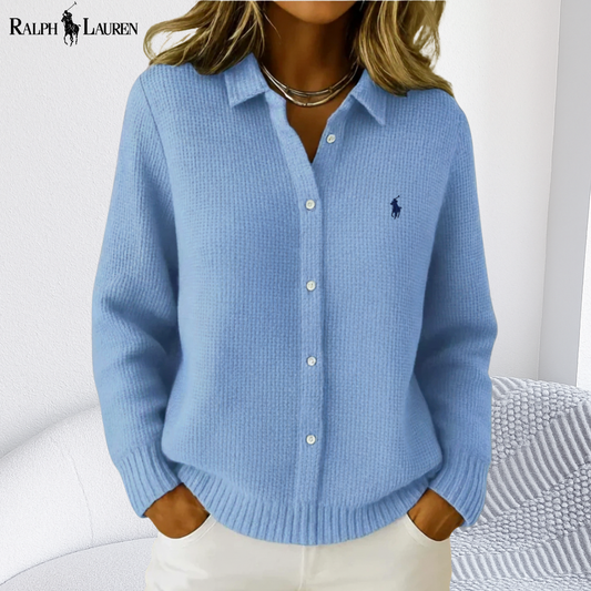 Ꮢalph Lauren™ Gebreid vest met fijne structuur