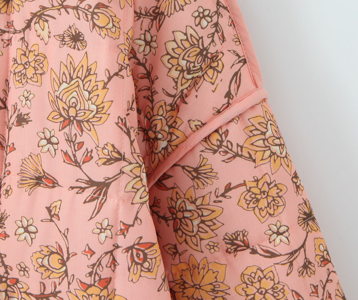 Simone™ | Jas met patchwork en bloemenprint