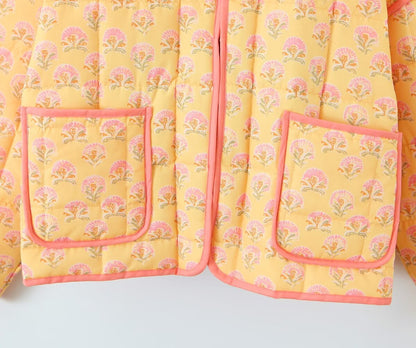 Simone™ | Jas met patchwork en bloemenprint