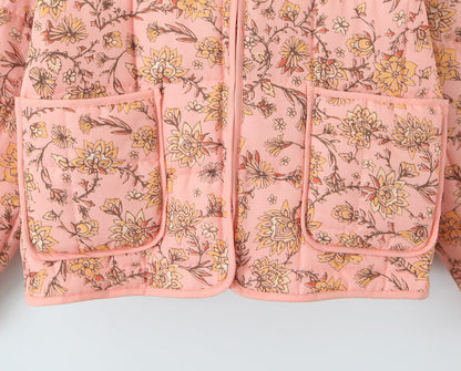 Simone™ | Jas met patchwork en bloemenprint