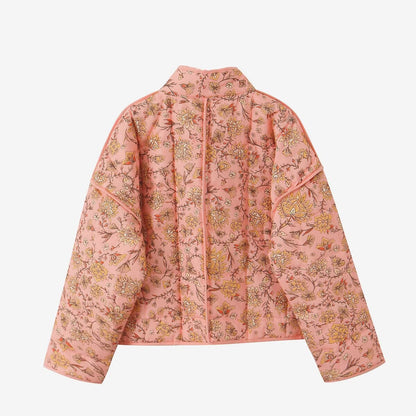 Simone™ | Jas met patchwork en bloemenprint