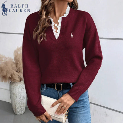 RL- V-Neck Knit Sweater