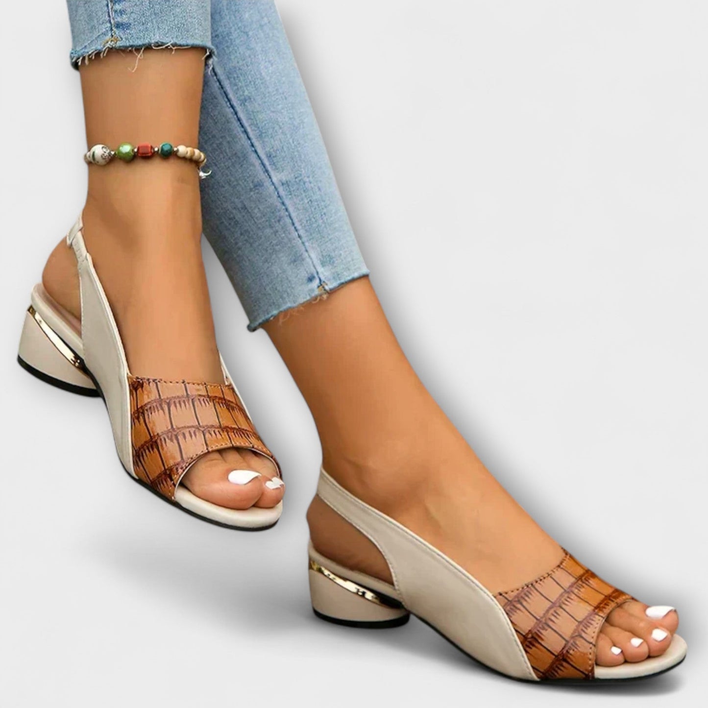 Lana™ | Leren sandalen met hak