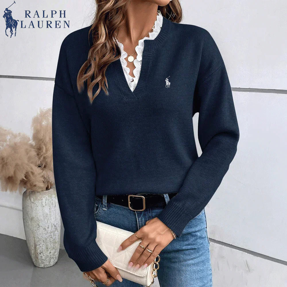 RL- V-Neck Knit Sweater